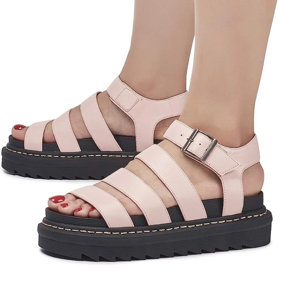 Union Bay Pink Dulce Strappy Platform Sandals - Picture 2 of 16